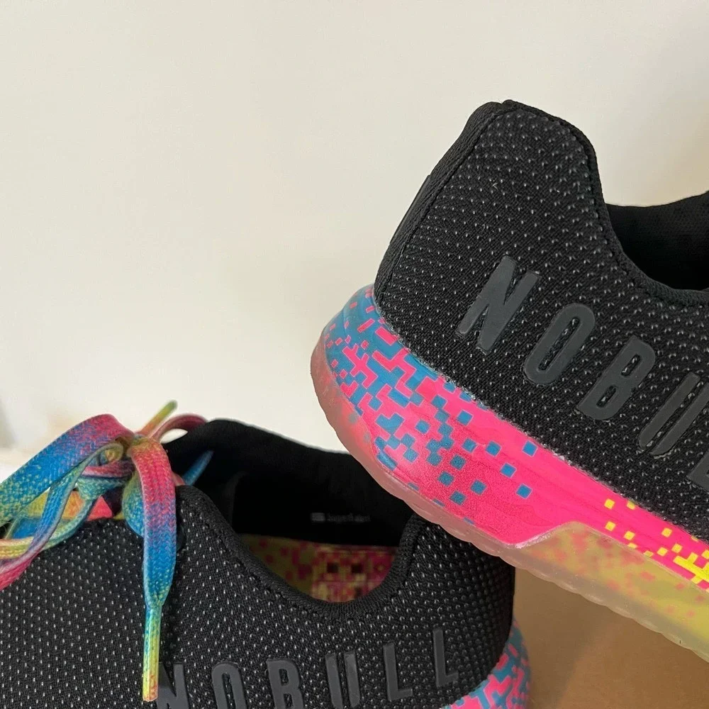NOBULL Project Superfabric Trainer+ BLACK NEON GLITCH WOMEN'S 7.5 - Picture 6 of 11
